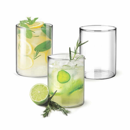 Borosilicate Decorative Vector Glass Tumbler (Treo by Milton)