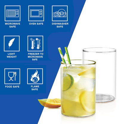 Borosilicate Decorative Vector Glass Tumbler (Treo by Milton)