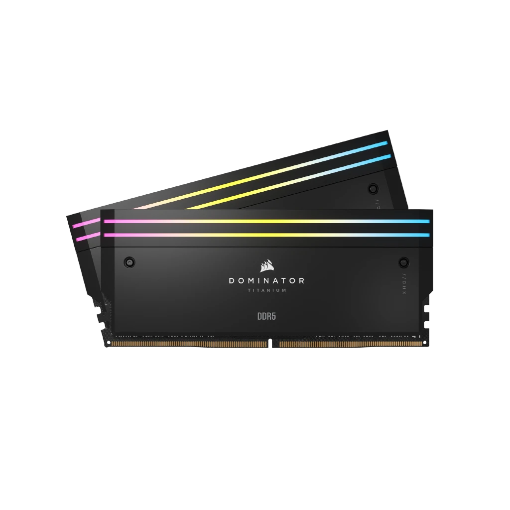 Corsair Memory CMP64GX5M2B6000C30 -  DOMINATOR® TITANIUM RGB 64GB (2x32GB) DDR5 DRAM 6000MT/s CL30 Intel XMP Memory Kit