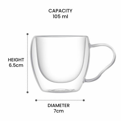 Double Wall Expresso Glass Cup (Treo by Milton)