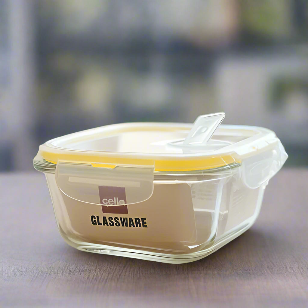 Cello Fit & Fresh Clip-O Square Glass Storage Container - 320ml to 800 ...