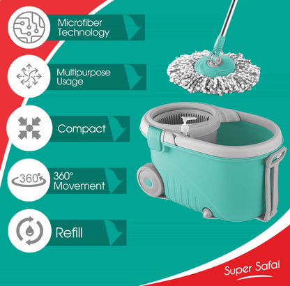 Elegant Mop Floor and Kitchen Cleaning Kit (Spotzero by Milton)