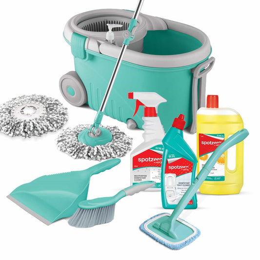 Elegant Mop Kit with Car Glass Cleaner (Spotzero by Milton)
