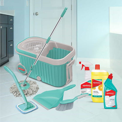 Elite Mop Kit with Car Glass Cleaner (Spotzero by Milton)