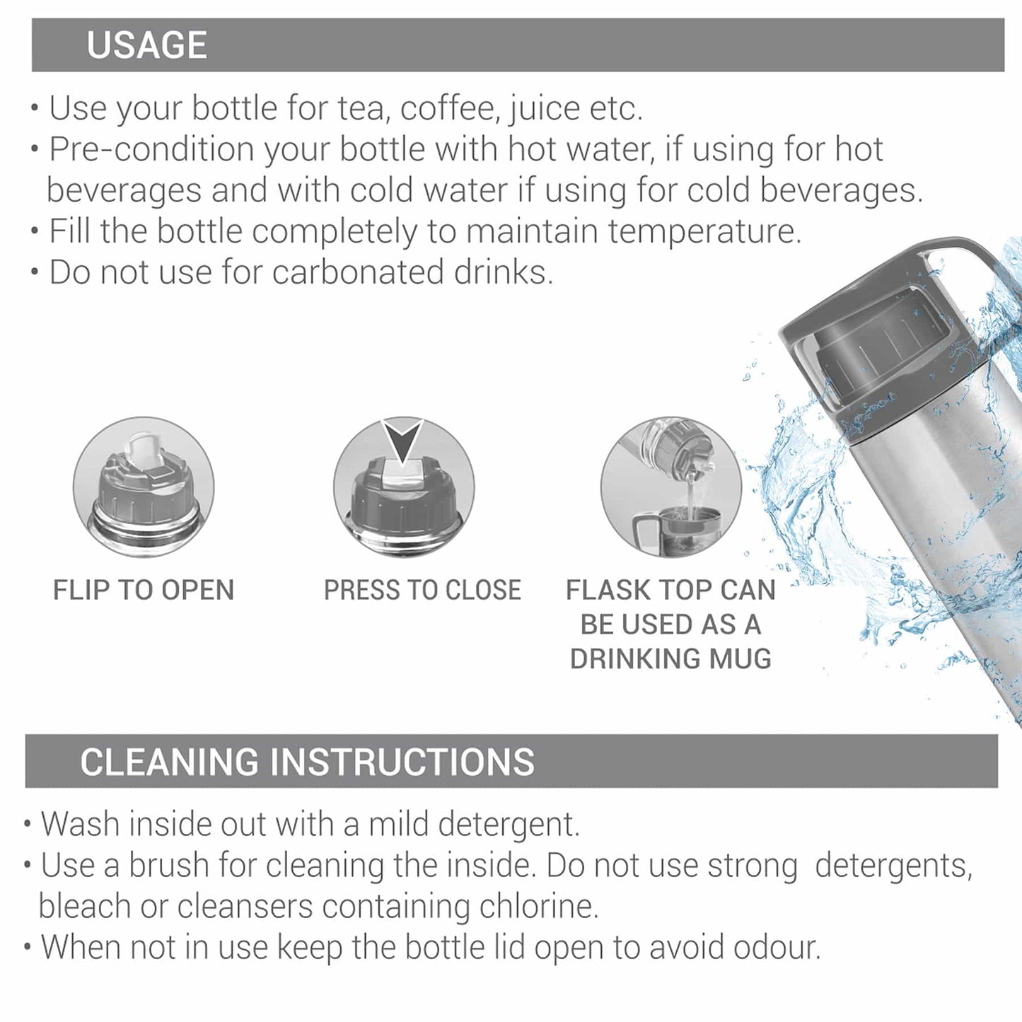 Glassy Thermosteel Flask (Milton)