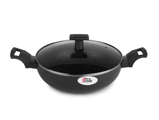 Granito Induction Kadhai with Glass Lid (Milton Procook)