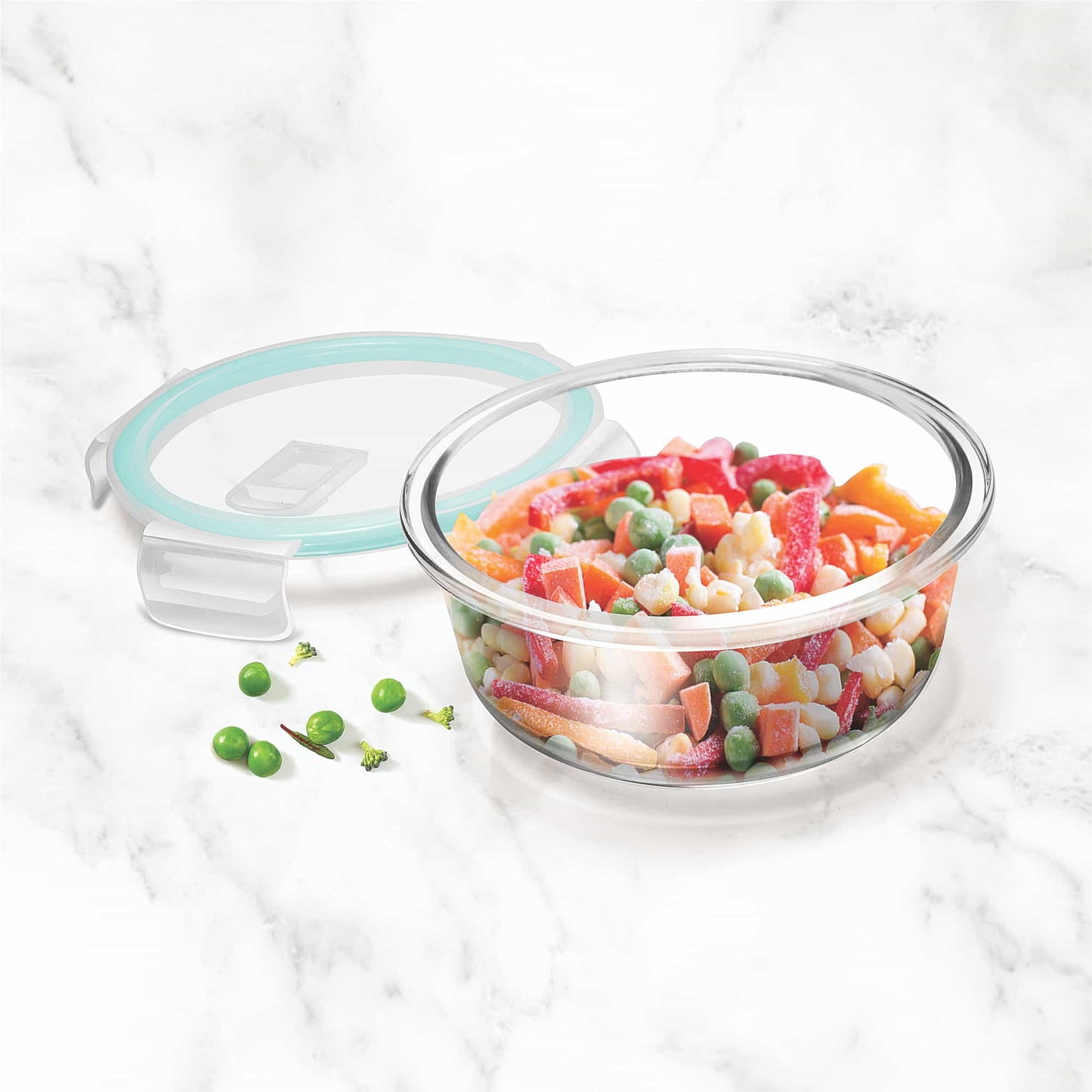 Hi Borosilicate Clip Fresh Round Container (Treo by Milton)