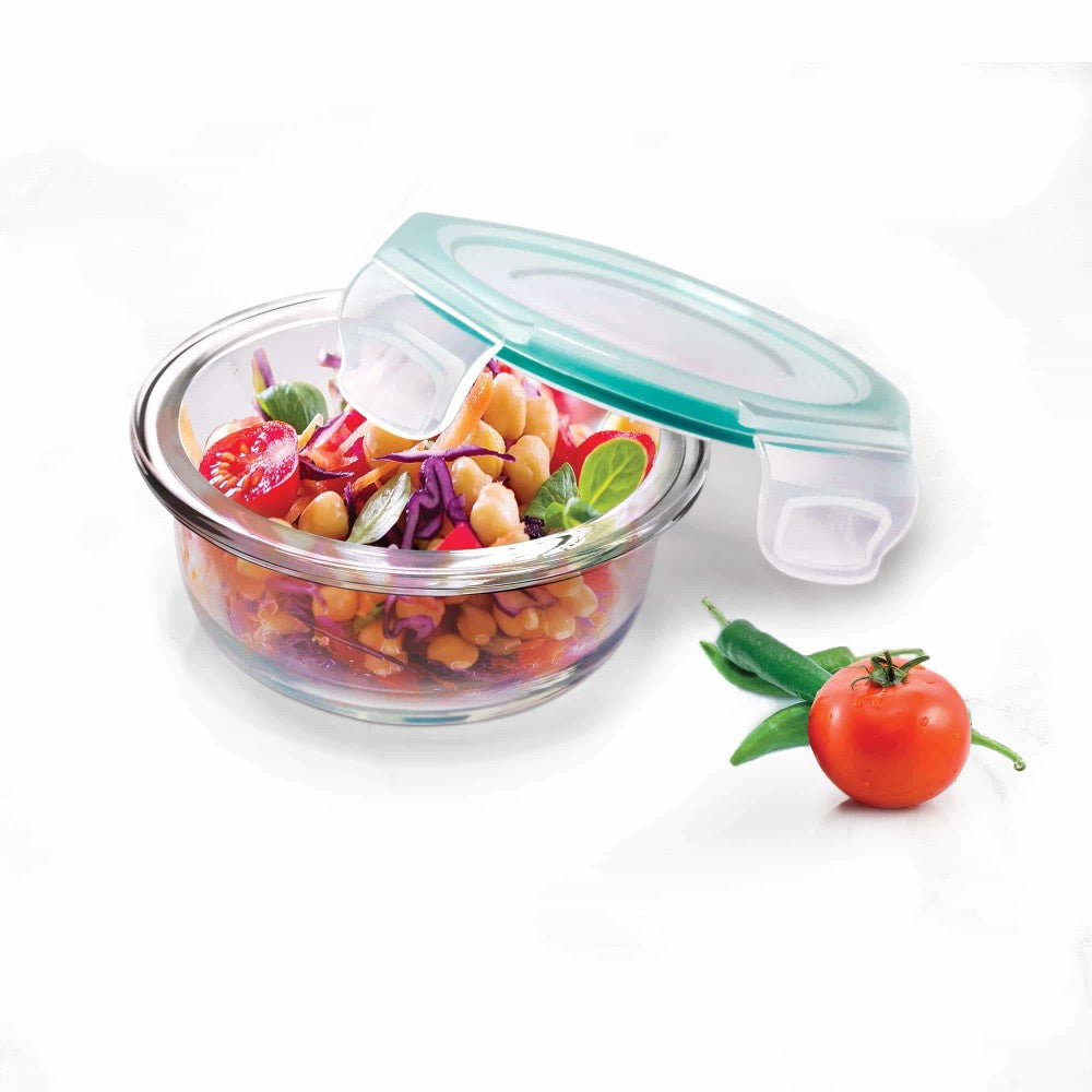 Hi Borosilicate Clip Fresh Round Container (Treo by Milton)