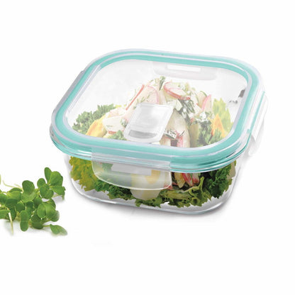 Hi Borosilicate Clip Fresh Square Container (Treo by Milton)