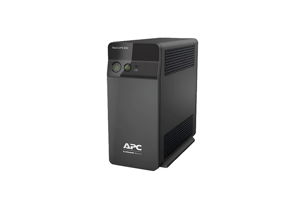 APC Back-UPS BX600C-IN 600VA / 360W UPS for Desktop PC, Router & CCTV | Surge Protection + Battery Backup | 3 Outlets, 230V