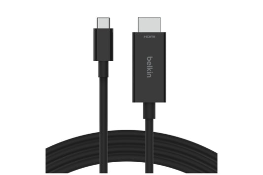 Belkin 2 Meter (6.6 Feet) USB-C to HDMI 2.1 Cable with DP Alt Mode, Supports Resolutions up to 8K 60Hz and HDR10+, HBR3, DSC, HDCP 2.2 for iTunes/Netflix Protected Content - Black