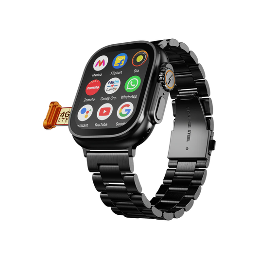 FIRE-BOLTT Oracle Wi-Fi+4G SIM Android OS Wristphone (49mm Display, In Built GPS, Crystal Tide Strap)