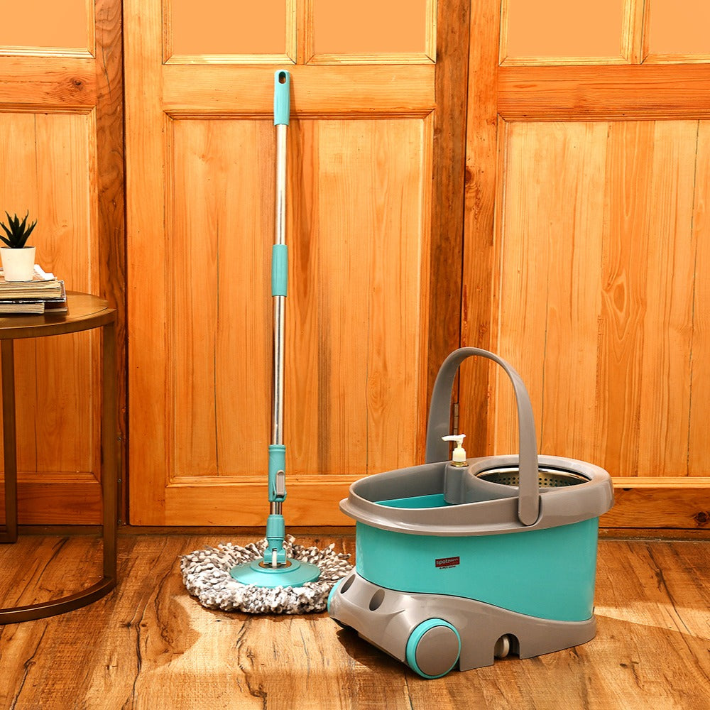 Mop Computer Prime Mop with Big Wheels and Stainless Steel Wringer (Spotzero by Mil ...