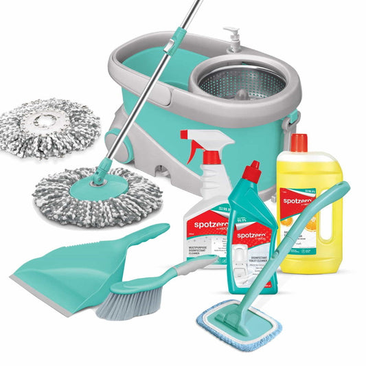 Prime Mop Kit with Car Glass Cleaner (Spotzero by Milton)