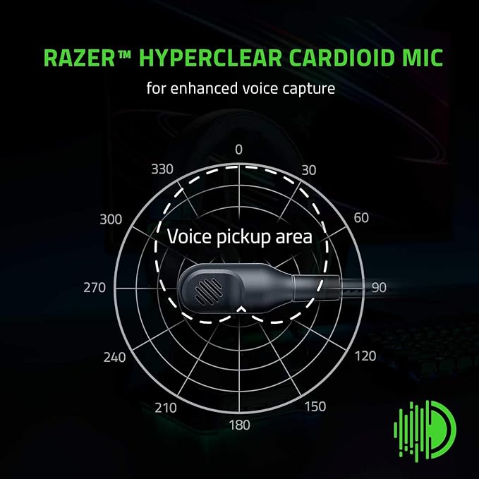 Razer BlackShark V2 X USB Wired Esports Gaming Headset: 7.1 Surround Sound - 50mm Drivers - 240g Lightweight Build - Noise Cancelling Mic - Hybrid Memory Foam Cushions - Black - RZ04-04570100-R3M1