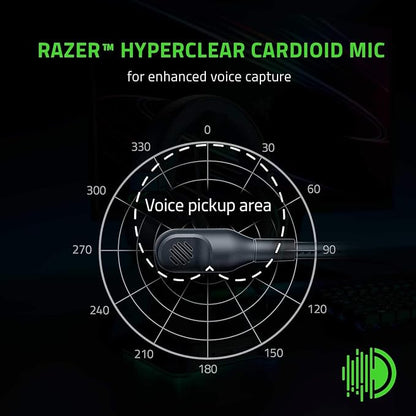 Razer BlackShark V2 X USB Wired Esports Gaming Headset: 7.1 Surround Sound - 50mm Drivers - 240g Lightweight Build - Noise Cancelling Mic - Hybrid Memory Foam Cushions - Black - RZ04-04570100-R3M1