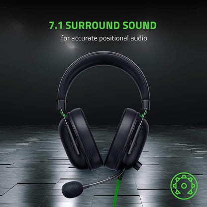 Razer BlackShark V2 X USB Wired Esports Gaming Headset: 7.1 Surround Sound - 50mm Drivers - 240g Lightweight Build - Noise Cancelling Mic - Hybrid Memory Foam Cushions - Black - RZ04-04570100-R3M1