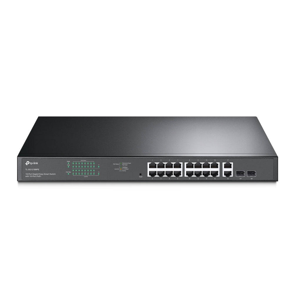 TP-Link PoE Switch TL-SG1218MPE 16-Port Giga Easy Smart w/ 2GE (250w)