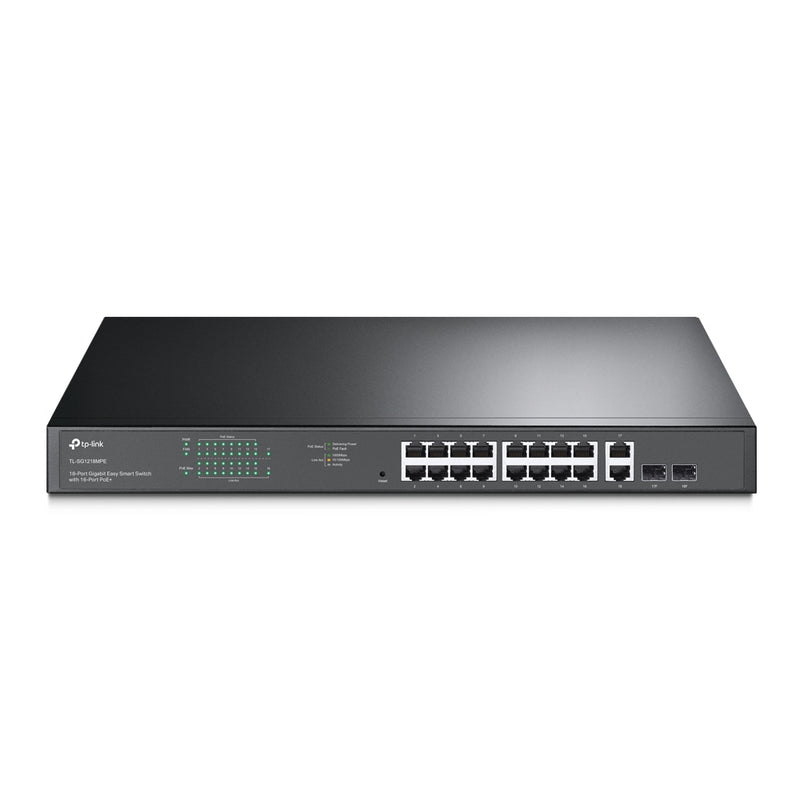 TP-Link TL-SG1218MPE 16-Port Gigabit Easy Smart PoE+ Switch with 2 SFP Slots | 250W Budget
