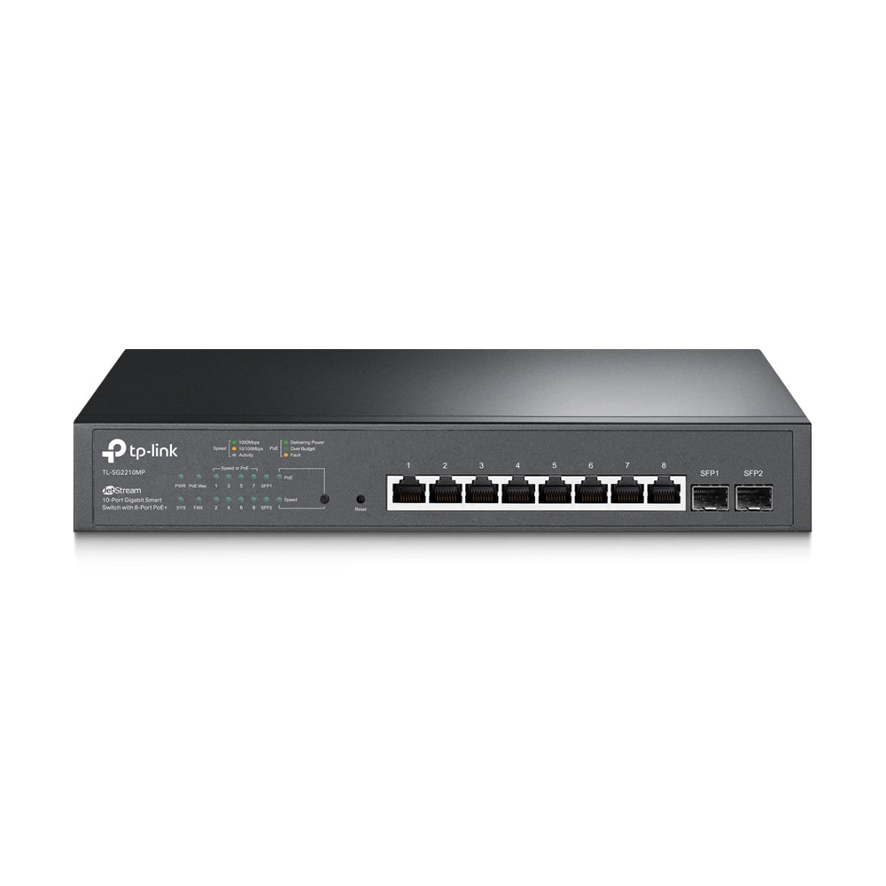 TP-Link PoE Switch TL-SG2210MP 8-Port Giga Smart w/ 2 SFP (150W)