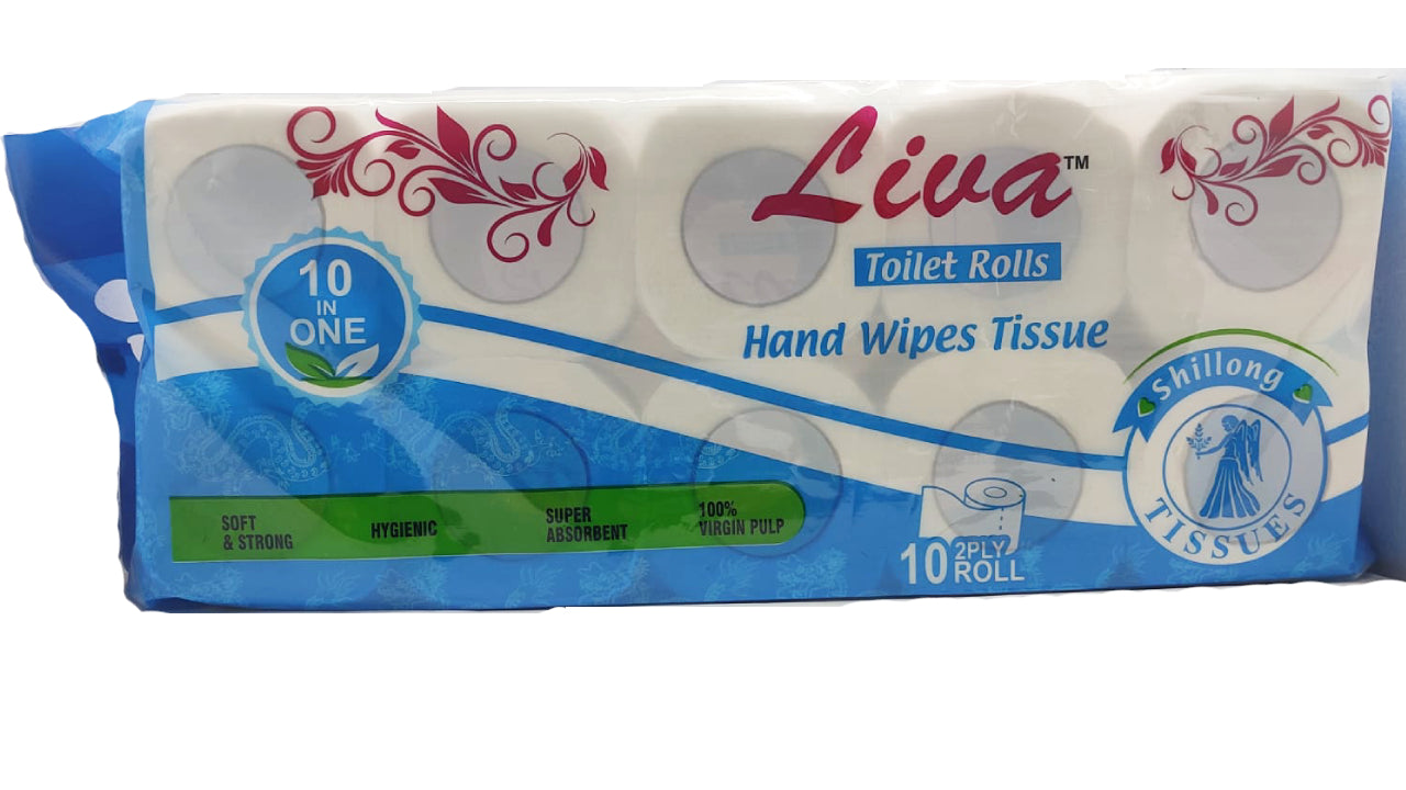 Toilet Tissue Paper Roll 10 in 1 , Pack of 1, Soft tissues | All types of dispenser compatible