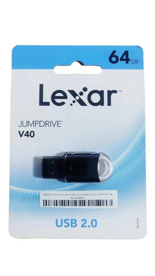 Lexar Jump Drive V40 USB Flash Drive I reliable portable storage I Compatible with PC and Mac systems I Reliably stores and transfers photos, videos, files etc - (Black)