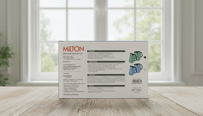 Milton Brew-Mate | 300ML Stainless Steel with Lid, Hot & Cold Beverages Stainless Steel Coffee Mug | Set of 2