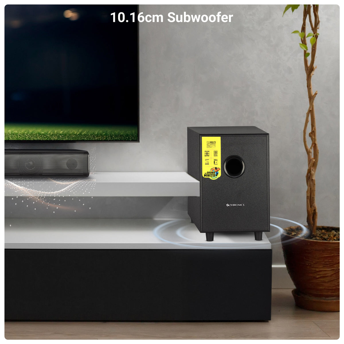 Zebronics ZEB-Sonata 2 2.1 Soundbar Speaker with Subwoofer