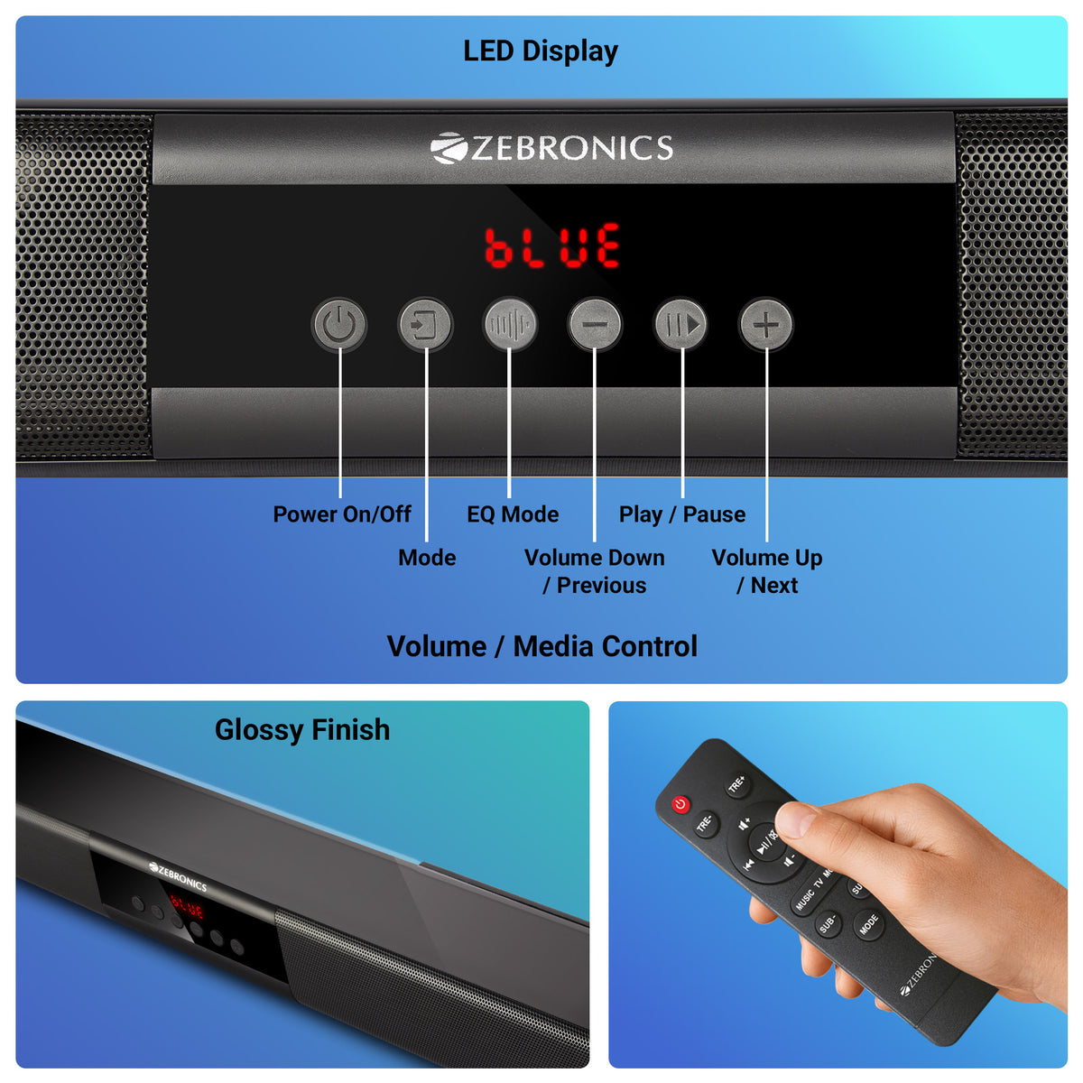Zebronics ZEB-Sonata 2 2.1 Soundbar Speaker with Subwoofer