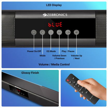Zebronics ZEB-Sonata 2 2.1 Soundbar Speaker with Subwoofer