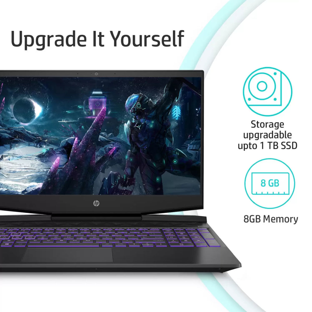 Refurbished HP Pavilion Gaming Core I5 9Th Gen - (8 GB/1 TB HDD/256 GB SSD/Windows 10 Home/4 GB Graphics/Nvidia Geforce GTX 1650) 15-Dk0272TX Gaming Laptop (15.6 Inch, Shadow Black