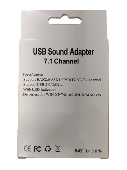 USB sound Adapter 7.1 channel