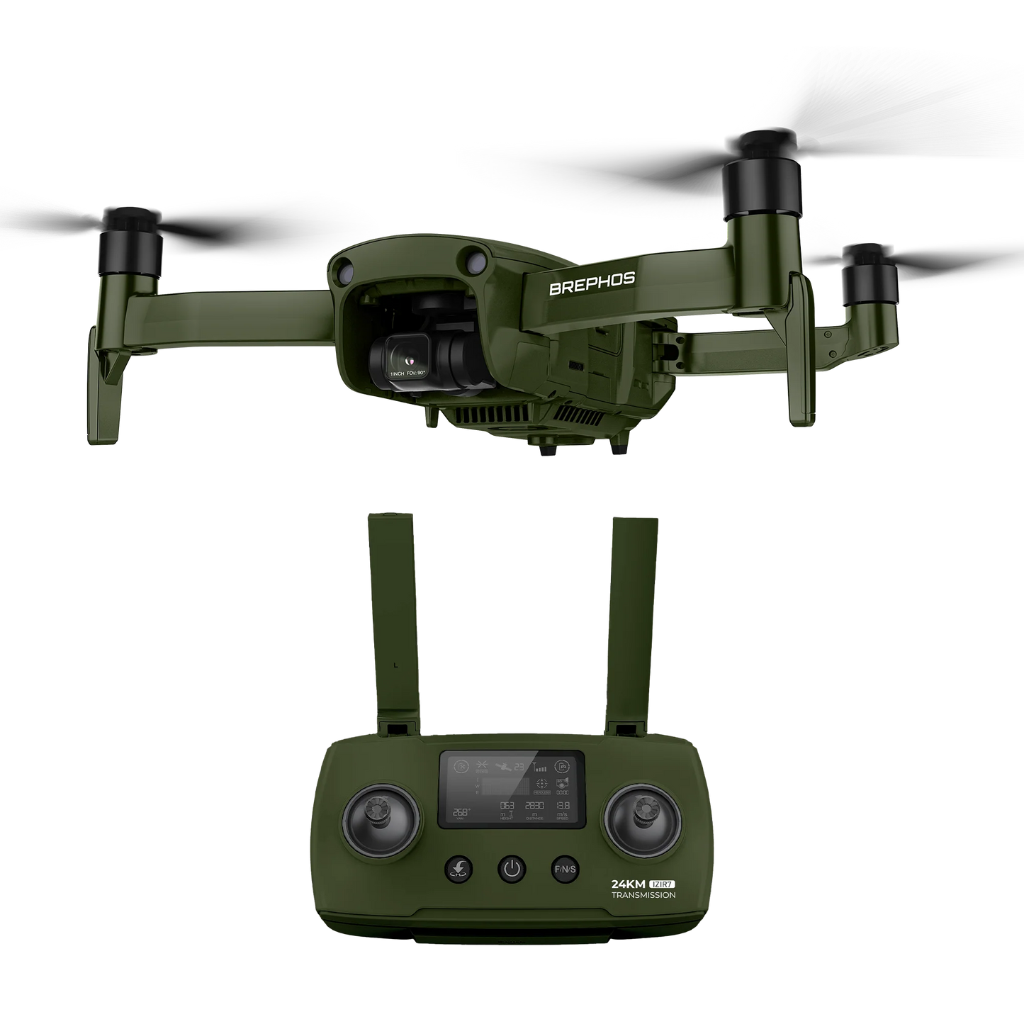 IZI Brephos Micro Drone – 4K60fps Professional Drone with 1” CMOS 48MP Camera, NightSight Ultra, 6X Zoom, Omni Obstacle Avoidance, 24Km Range, HDR 2.0, 3-Axis Gimbal