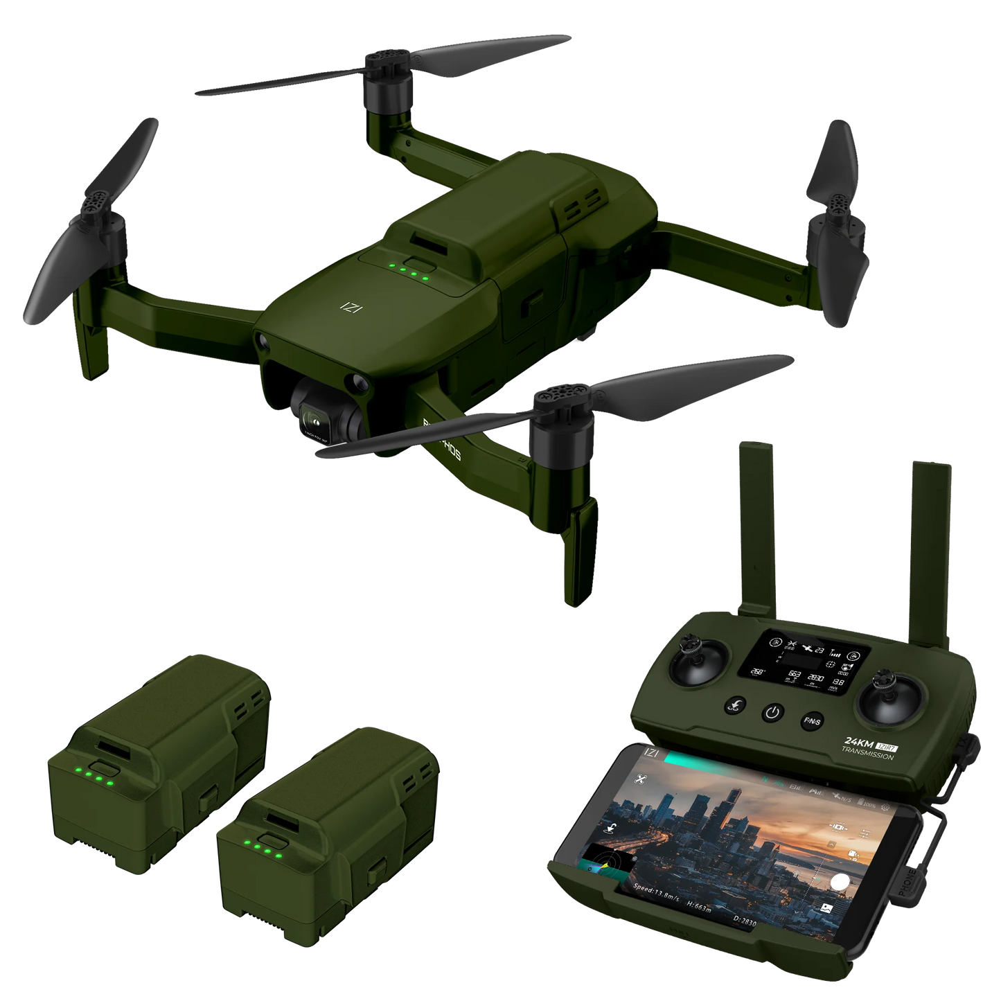 IZI Brephos Micro Drone – 4K60fps Professional Drone with 1” CMOS 48MP Camera, NightSight Ultra, 6X Zoom, Omni Obstacle Avoidance, 24Km Range, HDR 2.0, 3-Axis Gimbal