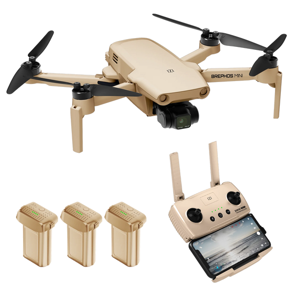 IZI Brephos Fly More Combo Mini Drone – Premium Drone with Camera 4K Professional, 48MP Imaging, Starlight Vision, 3-Axis Stabilizer, 3000mAh Long Flight, <249g Featherweight, 20km Range