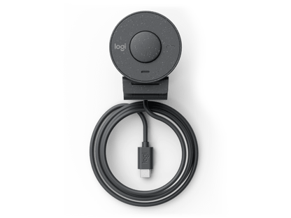 Logitech BRIO 300 A 1080p webcam with auto light correction, noise-reducing mic, and USB-C connectivity