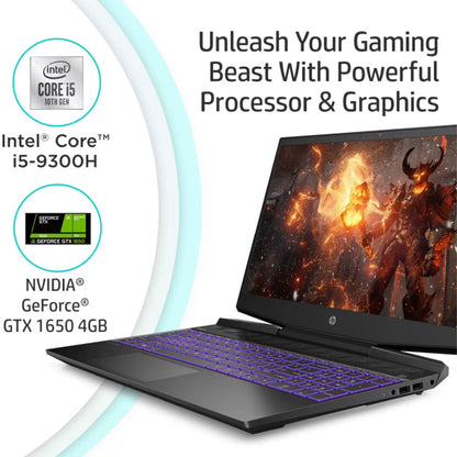 Refurbished HP Pavilion Gaming Core I5 9Th Gen - (8 GB/1 TB HDD/256 GB SSD/Windows 10 Home/4 GB Graphics/Nvidia Geforce GTX 1650) 15-Dk0272TX Gaming Laptop (15.6 Inch, Shadow Black