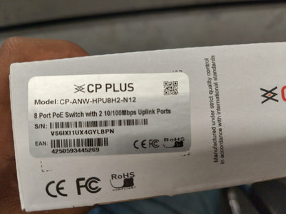 CP PLUS CP-ANW-HPU8H2-N12 8 Port PoE Switch