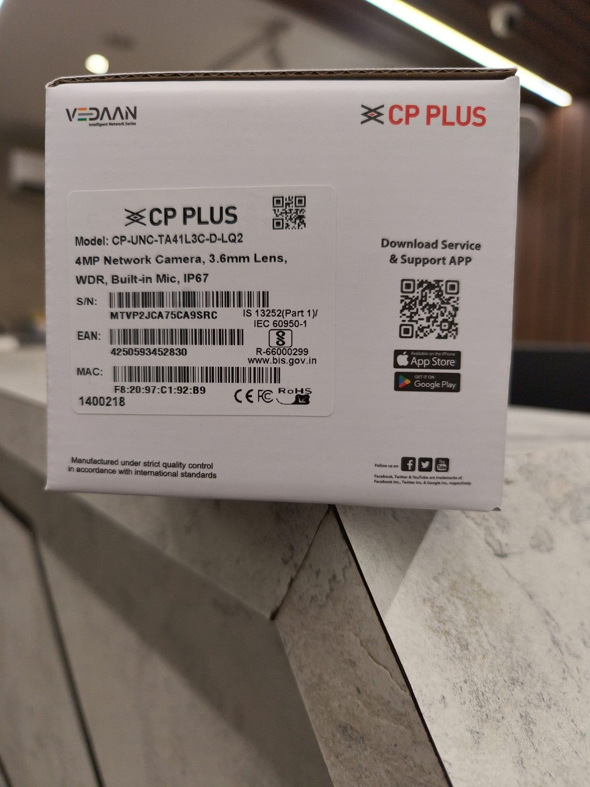 CP PLUS CP-UNC-TA41L3C-D-LQ2 4MP Network Camera