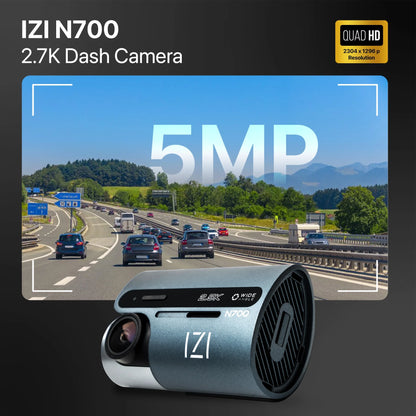 IZI N700 5 MP Car Dashboard Camera, 2.5K, Night Vision, WiFi, 512GB Storage Support