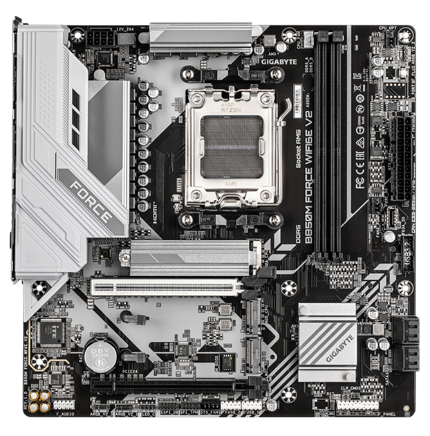 Gigabyte B850M FORCE WiFi 6E V2 AMD AM5 Micro-ATX Motherboard (DDR5, PCIe 5.0)