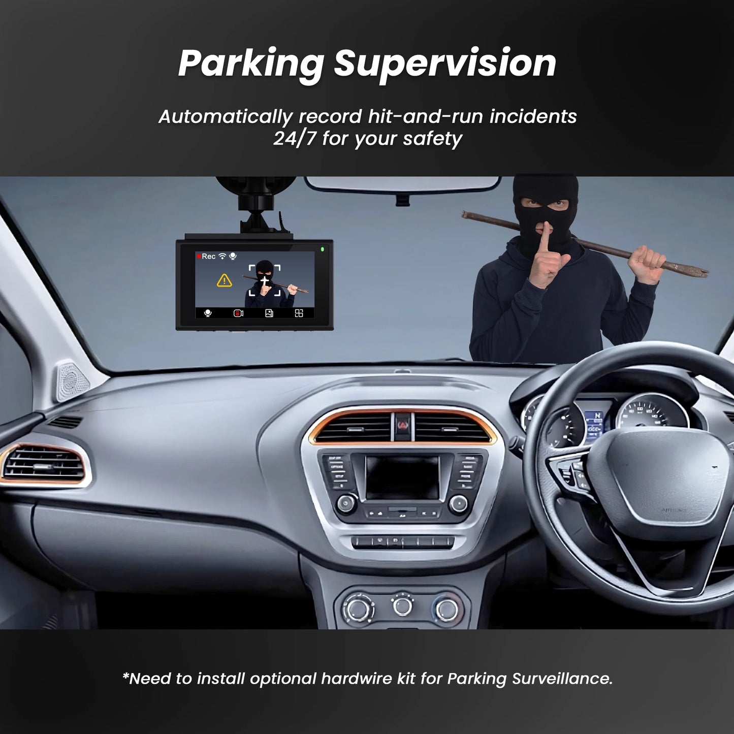 IZI DRIVE Plus 4K Dash Camera - Dual Channel, GPS, Night Vision