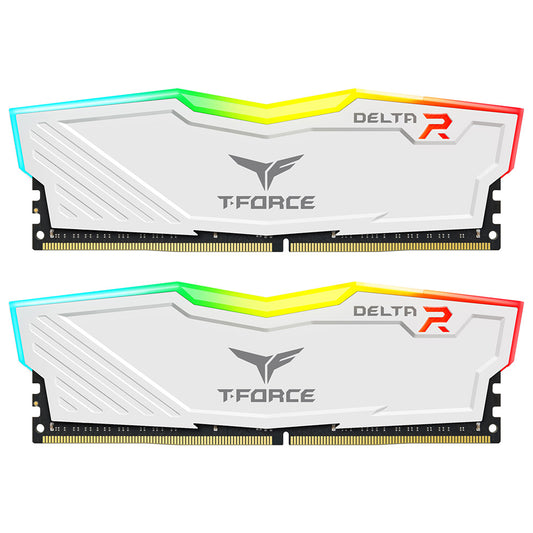 Teamgroup DDR4 Delta RGB Kits 3200MHz 8GB x 2 CL16 White TF4D416G3200HC16FDC01