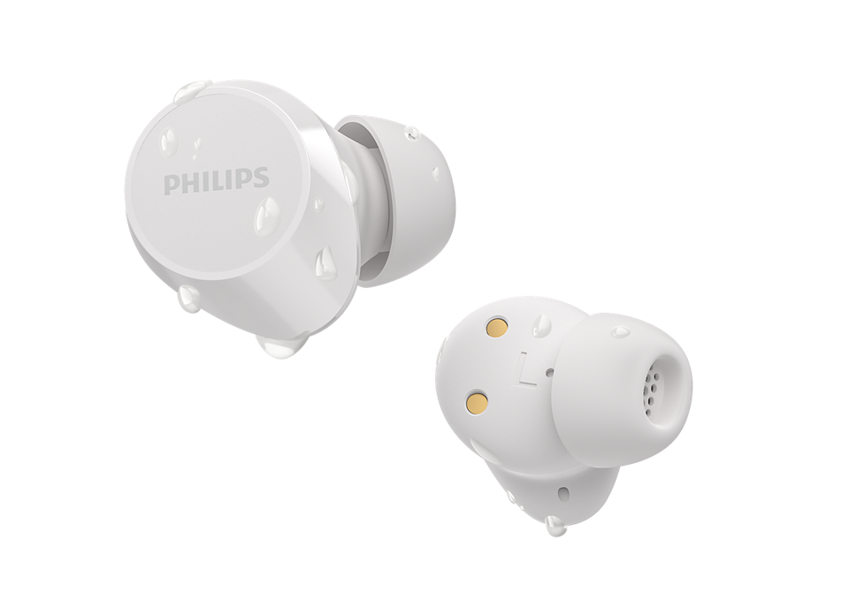 Philips True Wireless Headphones TAT1209BK/00 Up to 18 hours of play time with the case IPX4 splash and sweat resistant Black