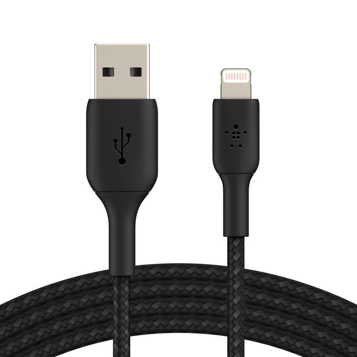 Belkin Braided Lightning to USB-A Cable 2m Black, MFi Certified