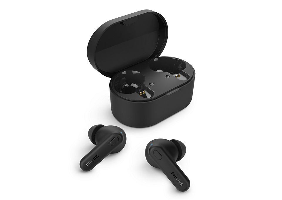 Philips True Wireless Headphones TAT1108/00 AI mic Custom 6 mm drivers  Up to 15 hours play time with the case