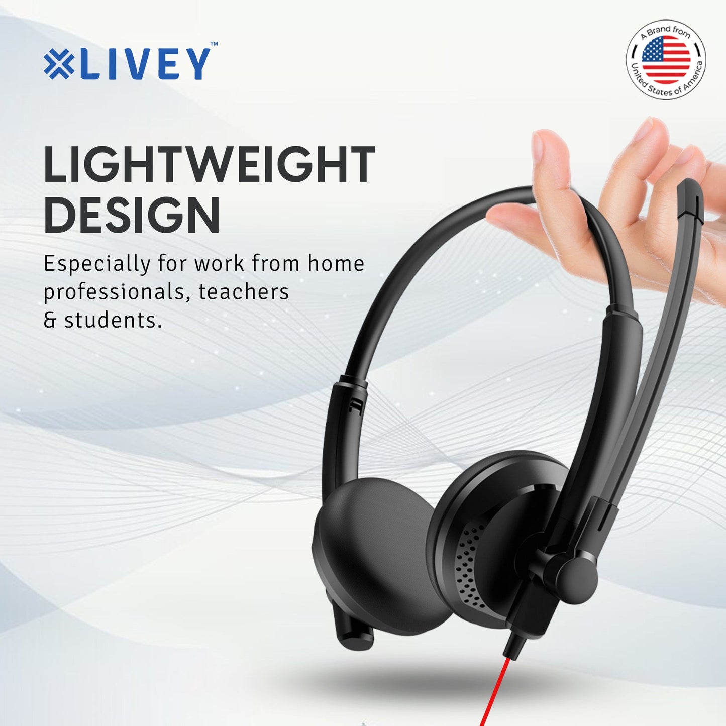 LIVEY Audixa 410DJU Dual Option 3.5mm+USB Headset
