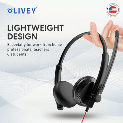 LIVEY Audixa 410DJU Dual Option 3.5mm+USB Headset