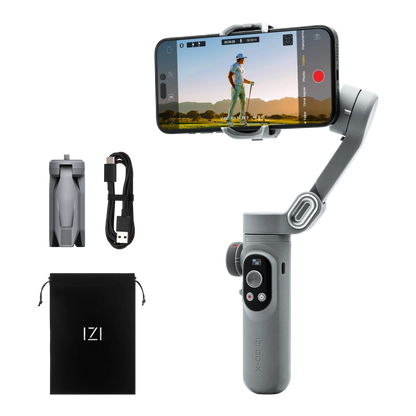 IZI GO-X 3-Axis Gimbal Online: OLED Display, LED Light, AI Tracking