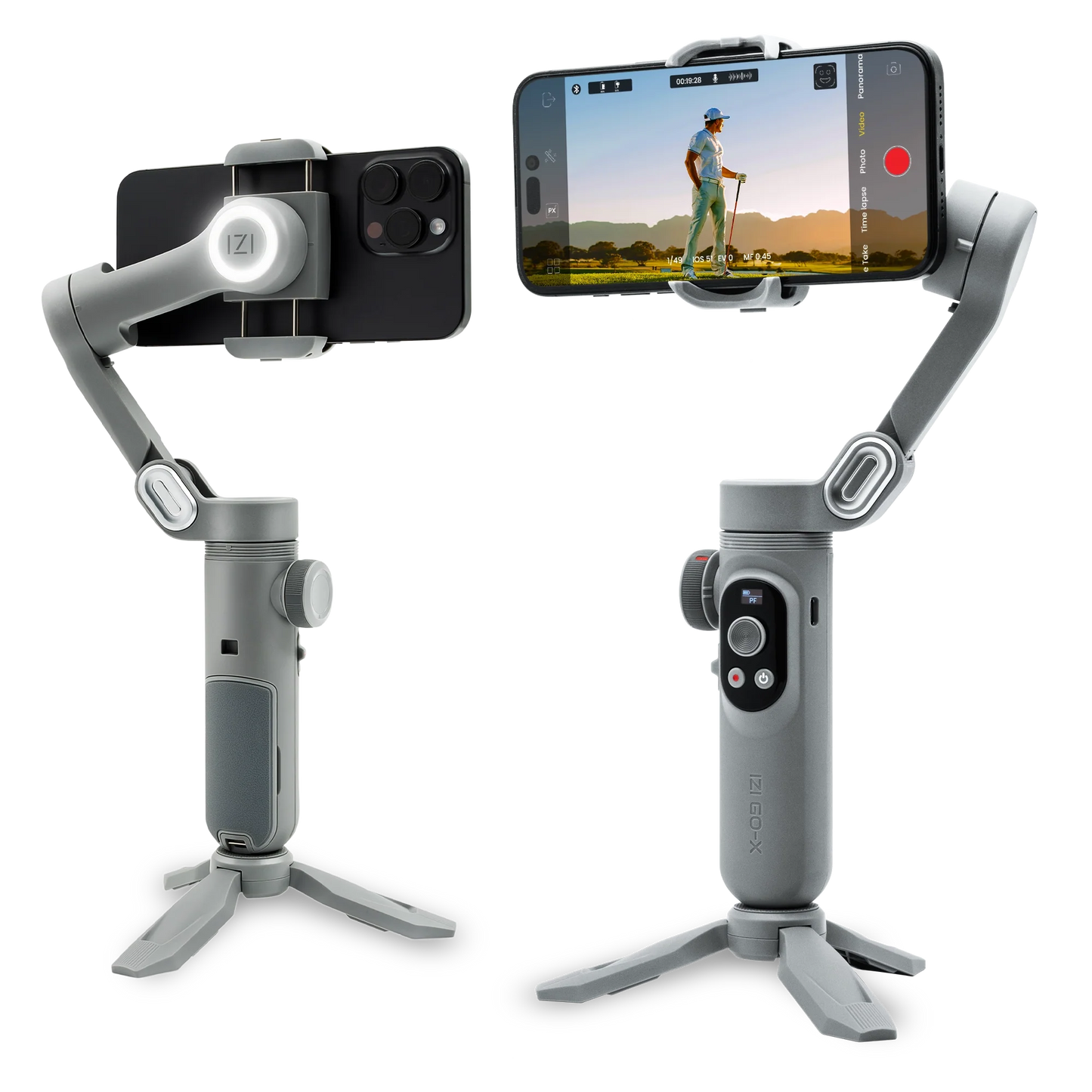 IZI GO-X 3-Axis Gimbal Online: OLED Display, LED Light, AI Tracking